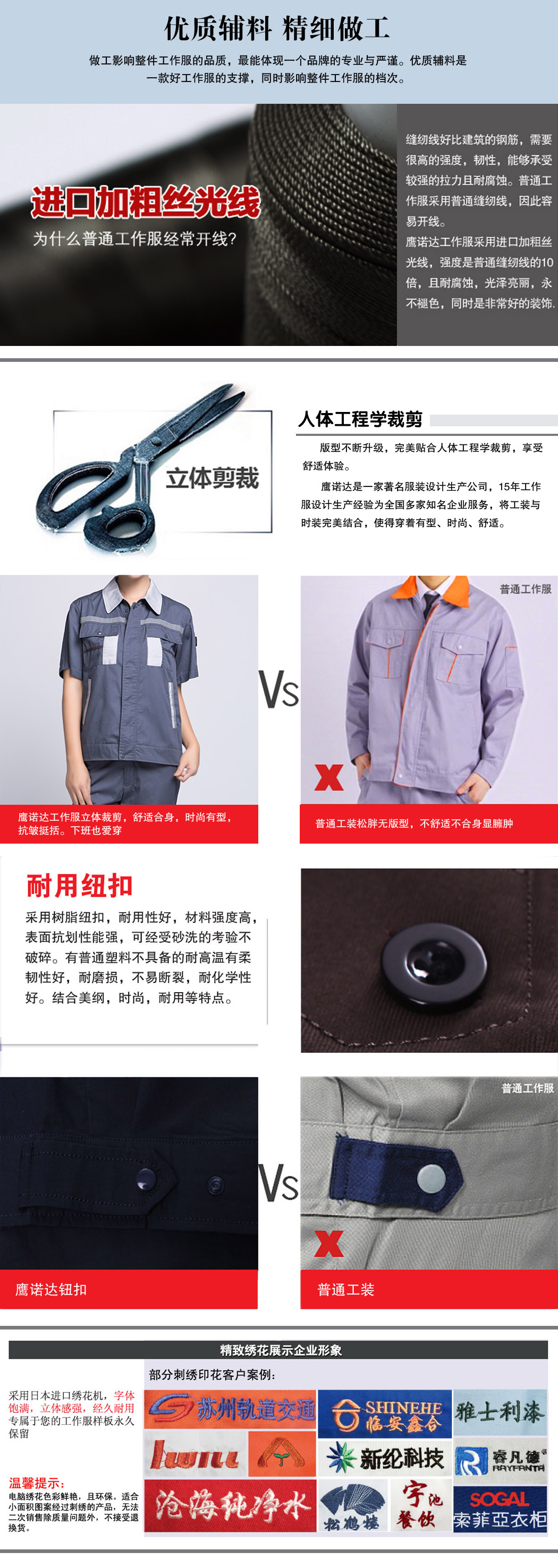 中灰拼银白短袖工作服AD09-4(图2)